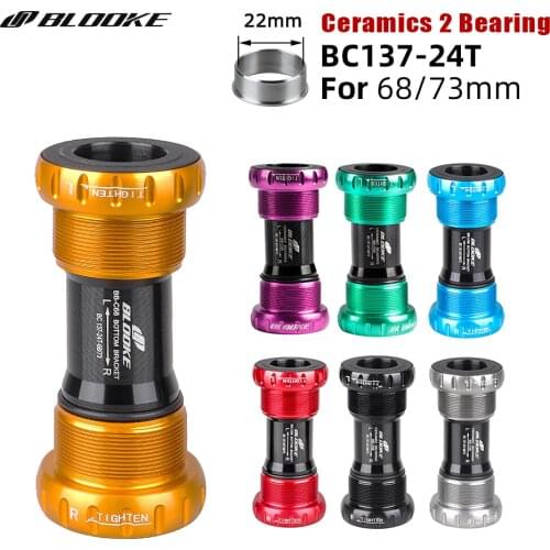 BLOOKE MTB Bike Ceramic Bottom Bracket 24 22 mm BB-C68 SET Bearing Sealed Bicycle Thread Kit For SRAM GXP Prowheel Crankset Part