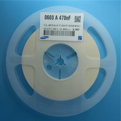CL03A474KP3NNNC Cap Ceramic 0.47uF 10V X5R 10% SMD 0201 85°C Paper T/R CL03A474MQ3NNNC CL03A474MR3NNNC CL03A474KQ3NNNC CL03A4