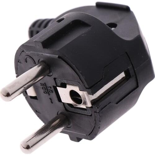 EU AC Power Adapter Socket 16A 250V Connector Cable Electrical Plug White Black Male Converter Adaptor Detachable Plug