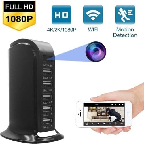 New Mini Wifi Charger Camera 1080P Micro Camcorder Motion Detect DV DVR Recorder Small home Security Cam Support 128GB TF Card