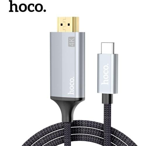 HOCO USB C HDMI-compatible Cable Type C to HDMI-compatible Adapter For Macbook Samsung Projector HDMI-compatible to Type-C Cable