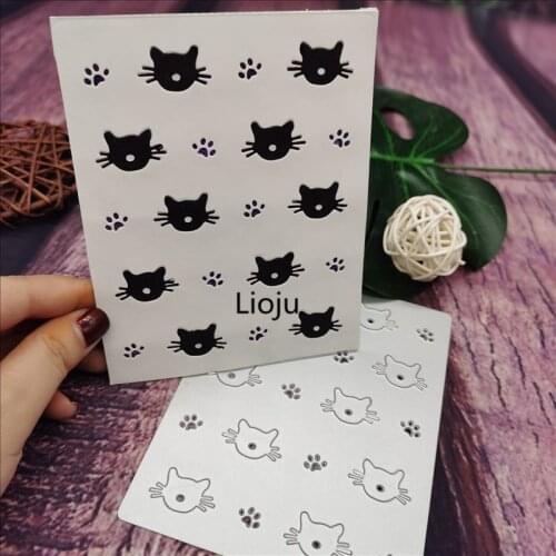 Cute cat Dies background board Metal Cutting Dies For DIY Scrapbook Photo Album PaperCard Decorative Craft Embossing Dies