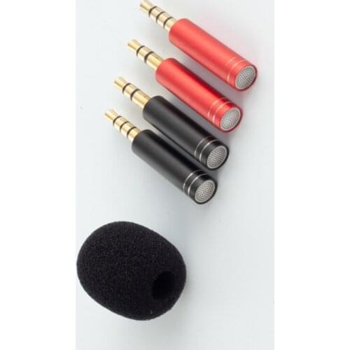 Mini 3.5mm Jack Microphone Omnidirectional Portable Small 3.5 Aux Metal Mic for Mobile/Smart Phone PC Notebook Laptop