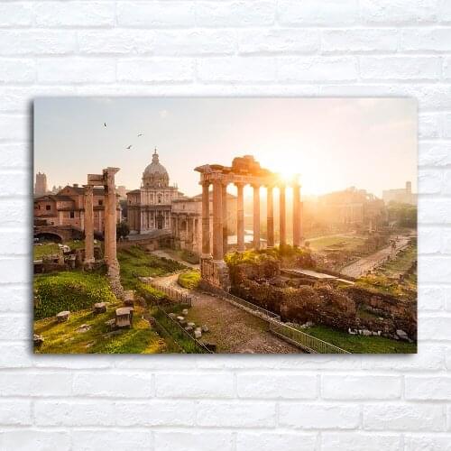 Wall Art Picture Canvas Paintings Roman Forum Historical Place in Rome Italy Posters and Prints Wallpaper for Living Room Decor