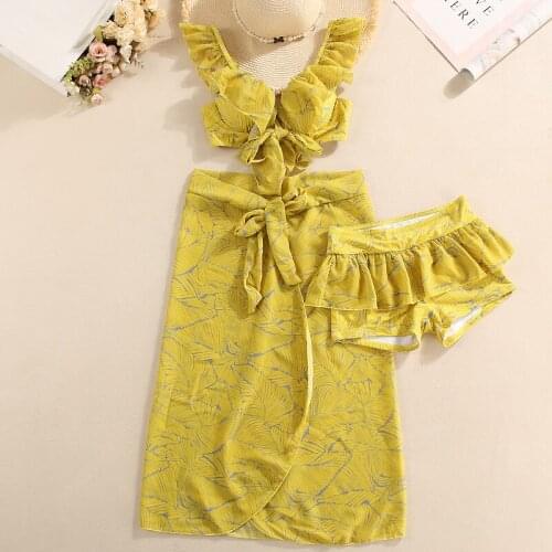 2021 Women Printed Bathing Suit Push Up Bikini Set Swimwear Swimming Beachwear High Waist Swimsuit Female Biquinis Bikinis Mujer