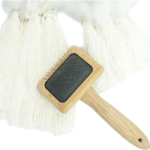 Newly Tapestry Weaving Tool Wood Loom Comb DIY Braided Tools Comb Rope Braided Open Knot Tassel Brush