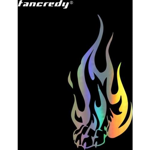 Fire Flame Wolf Paw Print Car Styling Sticker Vinyl Car Bumper Body Window Stickers and Decals Car Goods Decorations Accessories