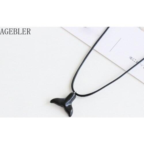 Original Design Women Jewelry Mermaid Tail Pendant Necklaces Handmade Ceramic Fishitail Fashion Gift for Couple Trinkets