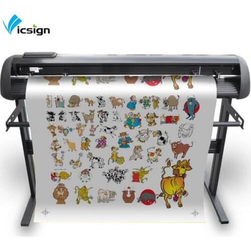 Vicsign 42" HS1080 Cutting Plotters Cutter Machine Servo Motor Automatic Contour Paper Craft Appareal Sticker Cutter