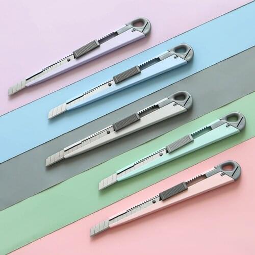 Morandi Utility Knife Paper Cutter Sharp Art Knife Cute Modelling Craft Scissors Mini Simple Portable Knife Office Stationery