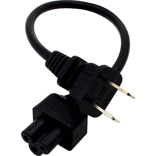 US 1-15P TO C5 Japan Nema Plug 1-15P 2Pin to IEC320 C5 Wire Power Extension Cable Cord Adapter(US Plug)