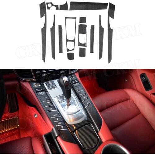Dry Carbon Fiber Interior Trims Dashboard Meter Bar Covers for Porsche Panamera 970 2010-2017 Dash Kit Door Panel Moulding Trim