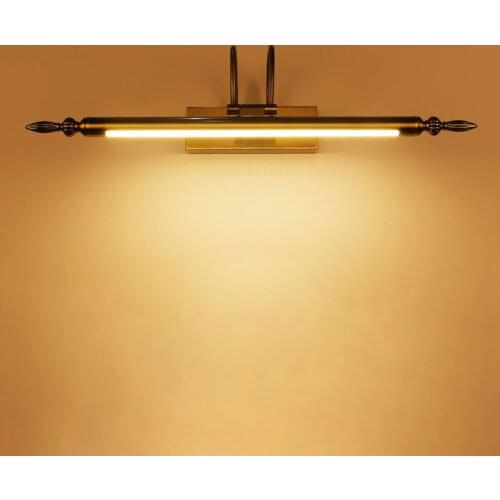 Wecus 9W Led Mirror Lights 56cm Bathroom Wall Lamp Vanity Kit Hotel Restaurant Bar Sconce Lighting Bronze/ Sand Nickel/ Black