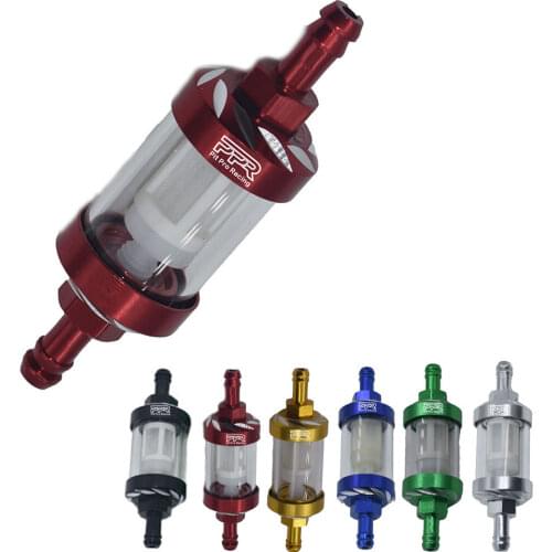 CNC Universal Gas Fuel Filters Scooter Go Kart 92mm X 8mm oil filter dirt/pit bike motorcycle motocross ATV Quad Aluminum alloy