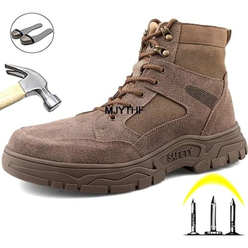 High Quality Work & Safety Boots Men Indestructible Shoes Puncture-Proof Safety Shoes For Security Boots Durable Work Boots 2021