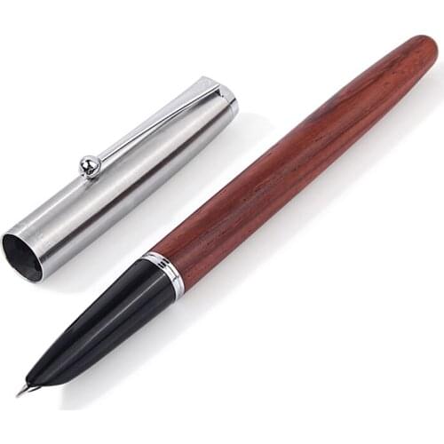 High Quality Classic Wood Fountain Pen 0.38mm Extra Fine Nib Calligraphy Pens Jinhao 51A Stationery School Office Supplies