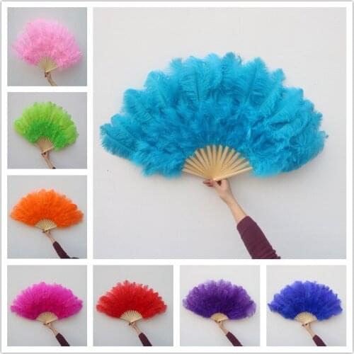 15 bones high quality oversized ostrich feather fan dancing from Halloween decoration jewelery