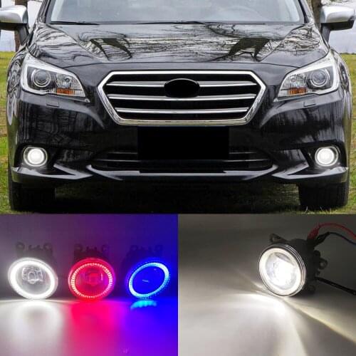 2 Functions For Subaru Legacy GT 2013 - 2016 Auto LED DRL Daytime Running Light Car Angel Eyes Fog Lamp Foglight
