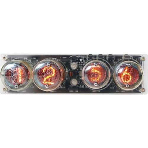 4-bits Glow Tube Nixie Clock QS30-1 SZ3-1 Tube Advanced Version Remote Control LED Backlight Audio Accessories DC5V no tube