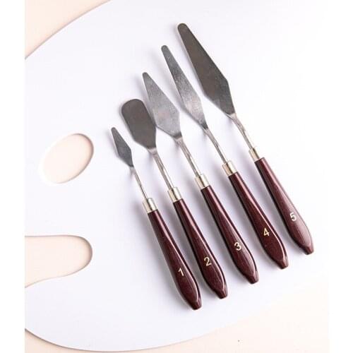 5 Pieces Of Stainless Steel Baking Pastry Spatula Shovel Cream Spatula Small Decorative Knife Baking Tools
