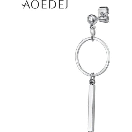 AOEDEJ Korean Earring Accessories Stainless Steel Dangle Earrings Long Tassel Earring Boys Korean Jewelry brinco