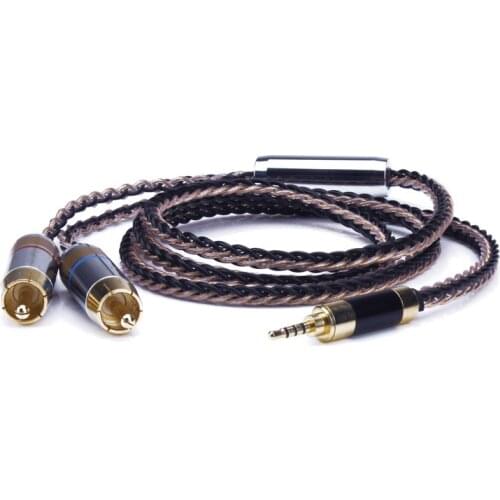 HIFI audio cable 2.5MM balanced plug to 2RCA dual lotus HiFi audio cable