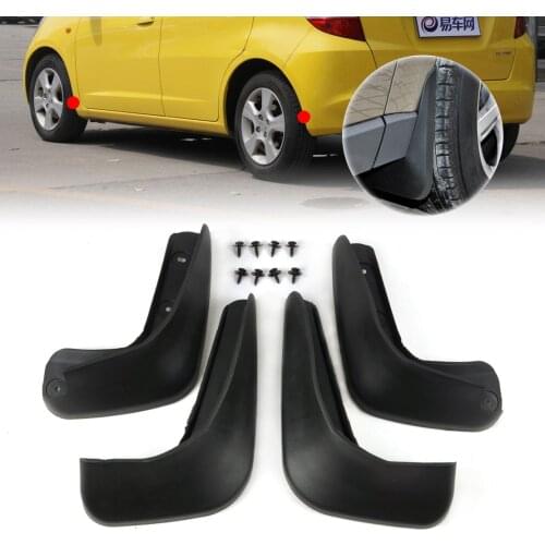 CITALL New Black Mud Flap Splash Guards Mudguard Mudflaps Fenders fit for Honda Fit Jazz 2008 2009 2010 2011 2012