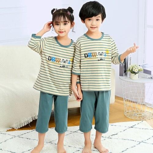 Kids Boys Sleepwear Baby Girl Winter Cotton Sets Children Homewear Pajamas for Boy Pyjamas Kids Nightwear 2-14T Toddler Clothes