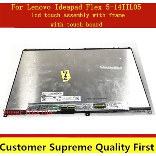 FHD LCD Screen Display Panel Touch Digitizer Glass Assembly NV140FHM-N4U 5D10S39642 5D10S39641 for Lenovo Ideapad Flex 5-14IIL05