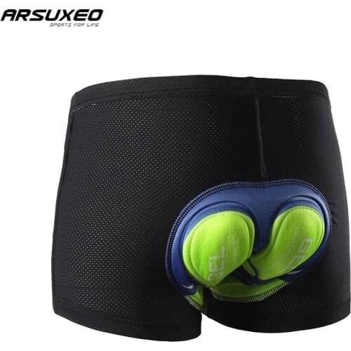 ARSUXEO Breathable Cycling Underwear MTB Bike Shorts 5D Gel Padded Compression Cycling Shorts For Men And Women Bike Accessories