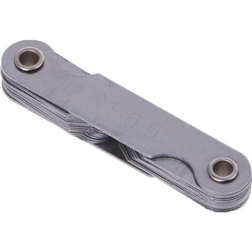 32pcs/set R1-6.5A7C10 Stainless Steel Radius Gauge Fillet Gauge Sample R Gauge with 1-6.5 Blades Range Measuring Tools