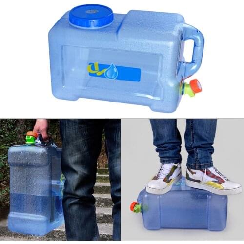 Water Container 12L Car Driving Water Bucket PC Thickened Camping Hiking Water Tank With Faucet Water Jug Container Storage