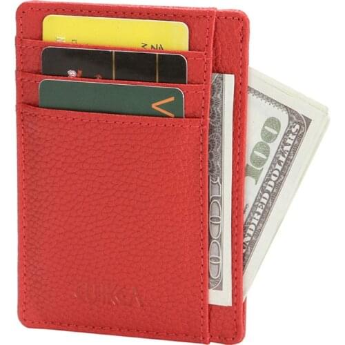Red Pink Of Lychee Pattern PU Leather Short Womens Wallet Creative Large Banknote Multi Card Position Case Purse