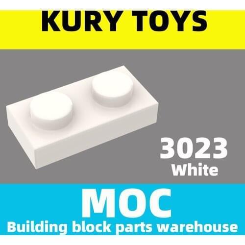 Kury Toys DIY MOC For 3023 100pcs Building block parts For Plate 1 x 2 For toy brick
