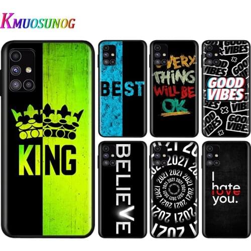 BEST Text Sentence For Samsung Note 20 10 9 8 Ultra lite Plus Pro F62 M62 M60 M40 M31S M21 M20 M10S Soft Phone Case