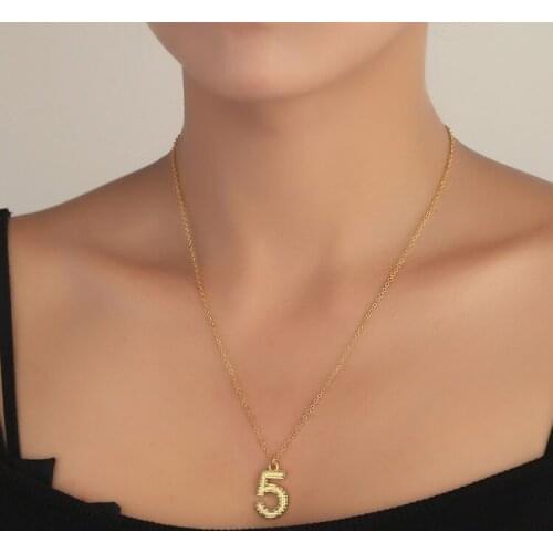 Trendy Arabic Numeral 0-9 Necklaces For Girls Kids Lucky Number Choker Age Pendant Date Colliar Boho Jewelry Gift for Her