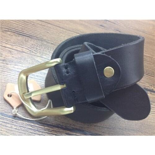 Fashion Casual Mens 100% Genuine Leather Belts Top Quality Buckle Retro Belt For Mens Jeans