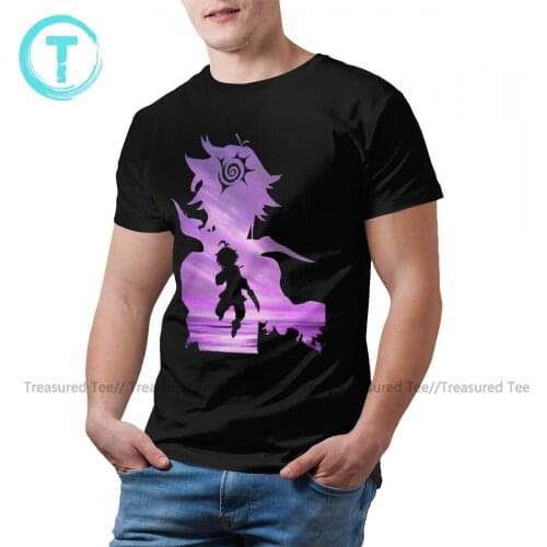 Meliodas Tee Shirt Fashion Short Sleeve Cotton T Shirt Basic Graphic Tshirt 5xl Mens