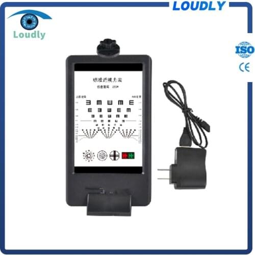 Loudly brand 1PCS LED Backlight Multifunction Double Side Visual Acuity Near Vision Acuity Chart Tester 30cm Ranging