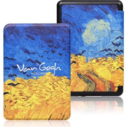 New 2018 Kindle KP4 PaperWhite Protective e-Books Case Amazons Style cute anti-broken anti-dusty Cartoon Casual Faux Leather