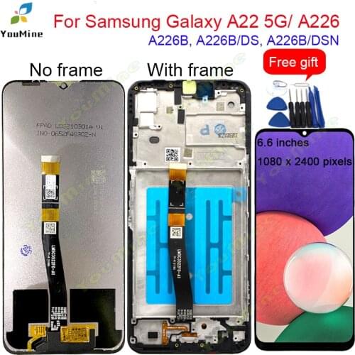 Original Screen For Samsung Galaxy A22 5G SM-A226B A226 LCD Display Touch Panel Screen Digitizer Assembly Replacement Accessory