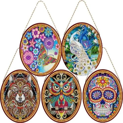 Special Shaped Leather Diamond Painting Hanging picture Diamond Mosaic Diamond Embroidery Picture Of Rhinestone Wall Decoration