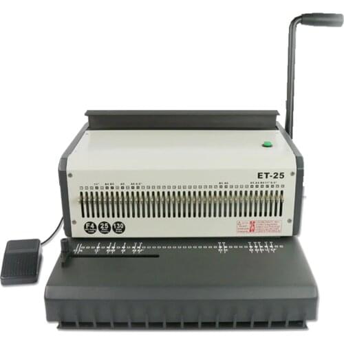 ET-25 binding machine 41holes 3:1 Electric double wire/loops binding machine book binder machine books binding machine