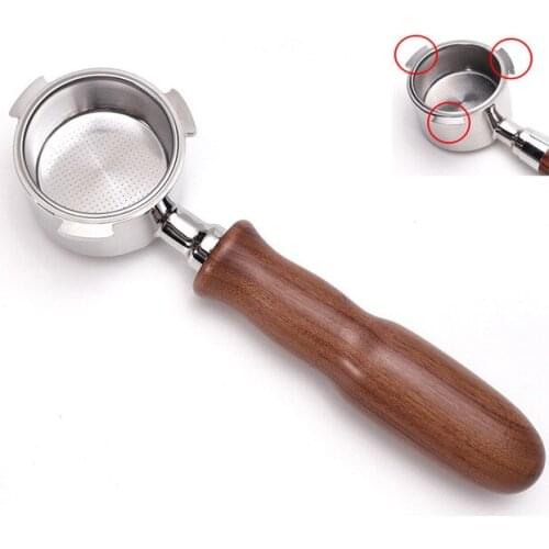58MM Portafilter Wood Coffee Machine Bottomless Filter Holder Portafilter for Expobar Wooden Handle Accessory E61 Universal