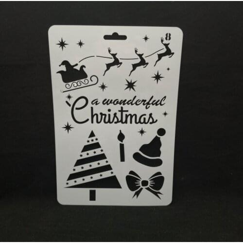Christmas Layering Stencils for DIY Scrapbooking/photo album Decorative Embossing DIY Paper Cards Crafts