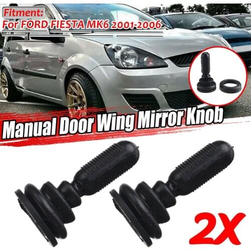 1Pair Car Manual Rearview Side Door Wing Mirror Knob New For Ford For Fiesta MK6 2001-2006 1507431 6S6117B718AA