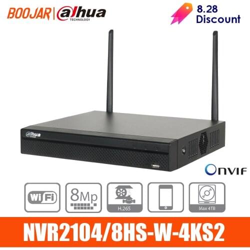 Dahua nvr NVR2104HS-W-4KS2 NVR2108HS-W-4KS2 8Channel Compact 1U Lite 4K H.265 Wireless Network Video Recorder