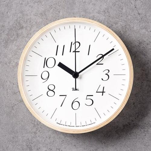 Nordic White Wall Clock Wooden Frame Modern Design Bedroom Round Minimalist Silent Black Digital Rustic Reloj Pared Living Room