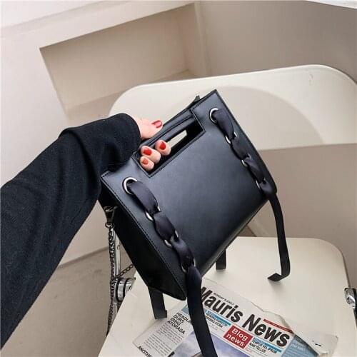 Women Simple Handbags High Quality Ribbon Top-handle Bags Female Shoulder Bags Sac Girl Crossbody Ladies Vintage Casual Tote Bag