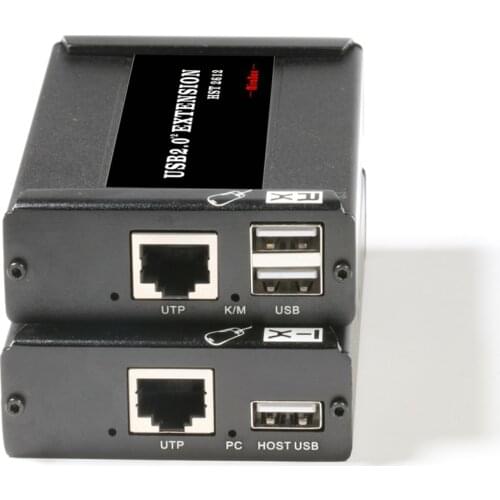 60m USB Extender over CAT6 Cable 2ports USB2.0 HUB for PC Camera Printer Hard Disk Headsets Touch Screen